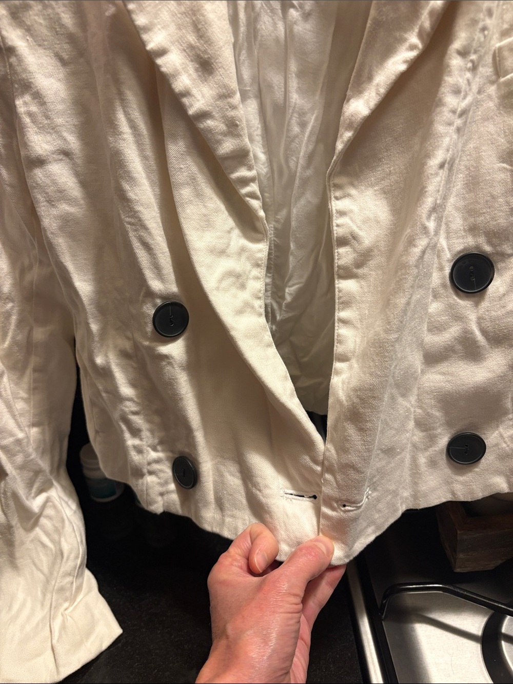 Cropped white jacket - Picture 4 of 6